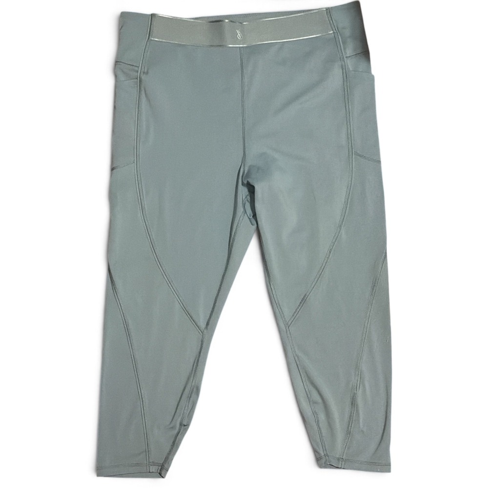Victorias Secret Athletic Leggings Sage Green High Waist Side Pockets XXL